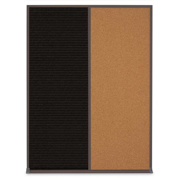 Single Door Radius Corkboard, 36"X36", B